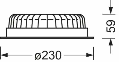 relo-RDES-O/230 LED 3000lm 830 ET IP44 S 