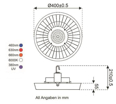 S&H LED Highbaystrahler Ø400mm     90261 