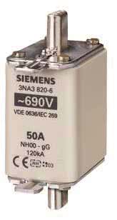 Siemens 3NA38226 NH00 63A 690VAC/250DC 