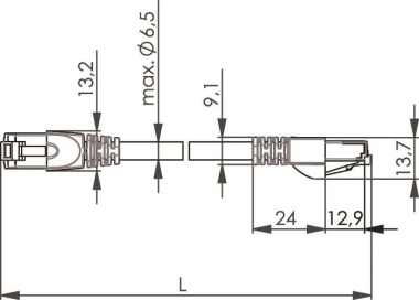 TEGA Patchkabel S/FTP Cat.6A L00002A0299 
