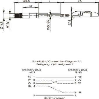 TEGA STXM12x1-RJ45Verb.Leit. L80310A0001 