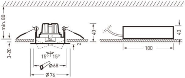 TRIL Einbauleuchte, Reflektor,   6528640 