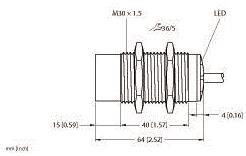Turck Induktiver Sensor    NI15-M30-AD6X 