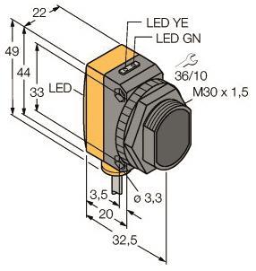 Turck Opto Sensor,            QS30R W/30 