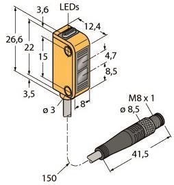 Turck Opto Sensor,               Q126EQ3 