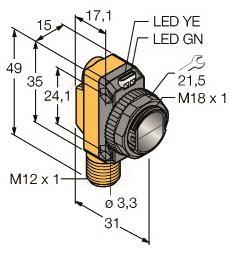 Turck Opto Sensor,Laser     QS186LE211Q8 