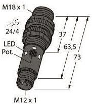Turck Opto Sensor,          M18-4VPDL-Q8 