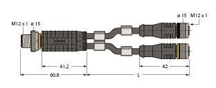 Turck 2f      VBRS4.4-2RKC4T-0,3/0,3/TXL 