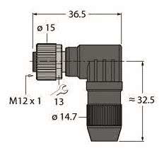 Turck M12 x 1 Rundsteckver-     HA8241-0 