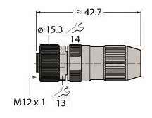 Turck M12 x 1 Rundsteckver-     HA8141-0 