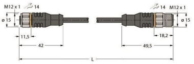 Turck Aktuator-  RKCV4.4T-2-RSCV4.4T/TFW 