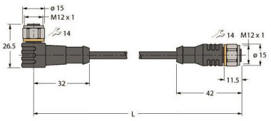 Turck Aktuator-und  WKCV8T-20-RKCV8T/TFW 