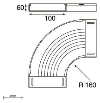 Unex Flachbogen 90° halogenfrei 66110-48 