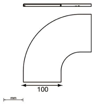 Unex Abdeckung Bogen 90° 100mm  66111-48 