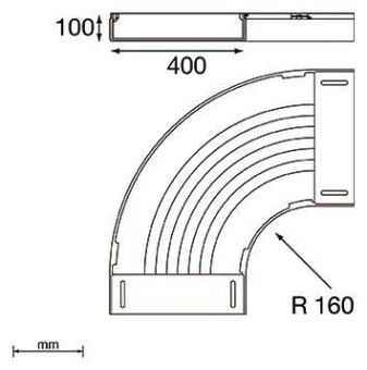 Unex Flachbogen 90° halogenfrei 66430-48 