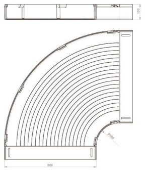 Unex Flachbogen 90° halogenfrei 66630-48 