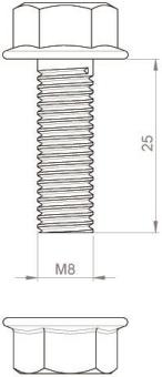 Unex Schraube DIN 6921 M8x25    66829-A4 