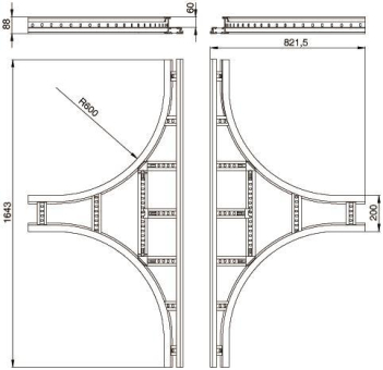 Unex Kreuzung 85x200mm R600     67209-04 