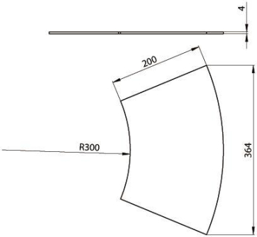 Unex Abdeckung Bogen 45  200mm  67214-04 