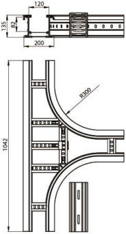 Unex T-Stück lichtgrau          67238-04 