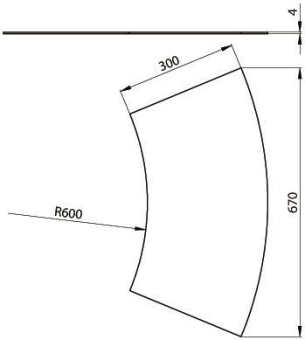Unex Abdeckung Bogen 45  300mm  67315-04 