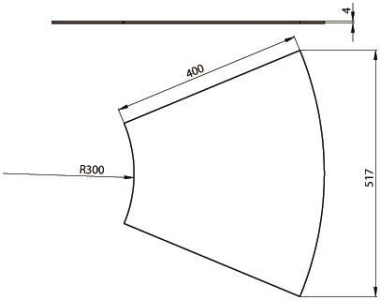 Unex Abdeckung Bogen 45  400mm  67414-04 