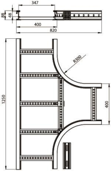 Unex T-Stück lichtgrau          67418-04 