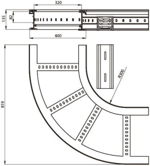 Unex Flachbogen 90  lichtgrau   67426-04 