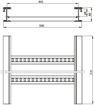 Unex isolierende Kabelleiter    67500-04 