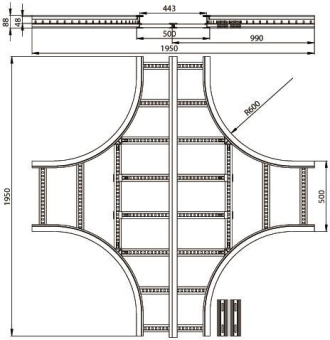 Unex Kreuzung 85x500mm R600     67509-04 