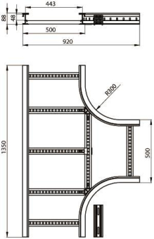 Unex T-Stück lichtgrau          67518-04 