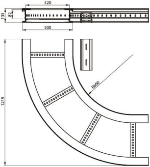 Unex Flachbogen 90  lichtgrau   67527-04 