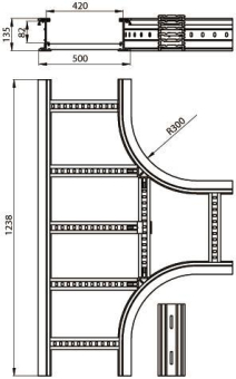 Unex T-Stück lichtgrau          67538-04 