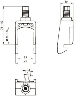 Unex Kabelschelle achatgrau     67741-48 