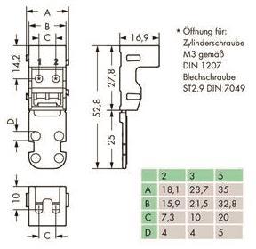 WAGO 221-503 Befestigungsadapter,für 