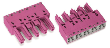 WAGO 770-285 Buchse,5-polig,Kod. B,pink 