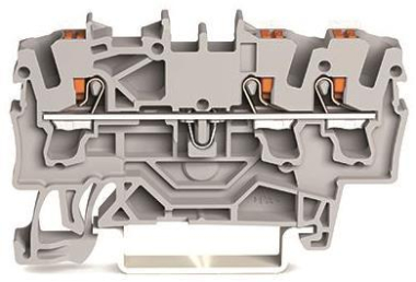 WAGO 2202-1302 3-Leiter-Durchgangsklemme 