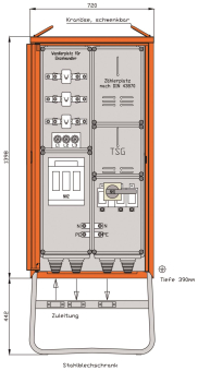 Walther Anschlussschrank       WA0031TSG 