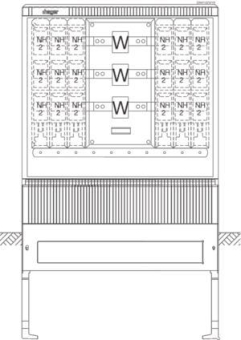 Hager Wandler-u.Messschrank    ZAW102WY8 