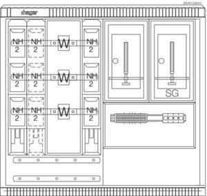 Hager Wandler-u.Messschrank    ZAW102AH1 