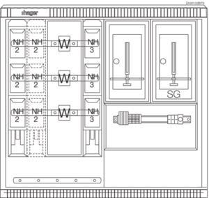 Hager Wandler-u.Messschrank    ZAW102BF9 