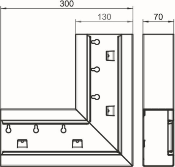 OBO GS-SFS70130RW Flachwinkel 
