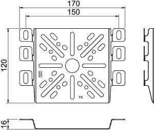 OBO MP UNI FS Montageplatte universal 