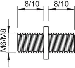 OBO 3100 M8 G Doppelnippel M8 St G 
