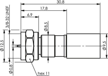 TG F-Kabelstecker, HDTV,     J01600A0009 