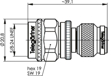 TEGA Adapter TNC auf N Sti-Sti 100123602 