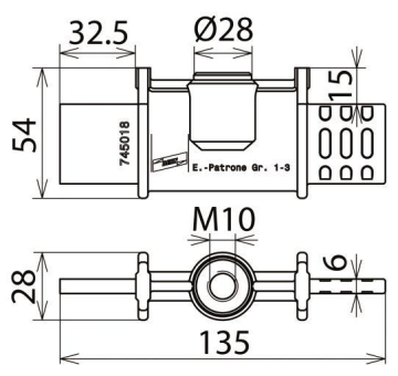 DEHN Erdungspatrone Typ  EP NH1 3 TI M10 