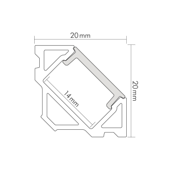 Nobile Alu Eck-Profil 3 TP 2m 5011147806 