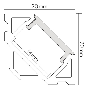 Nobile Alu Eck-Profil 3 OP 2m 5011147805 