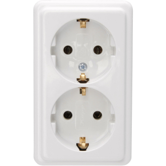 KOPP AP Schuko 2fach           102502002 